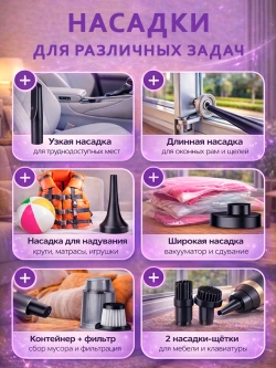 Воздуходувка-пылесос аккумуляторный портативный