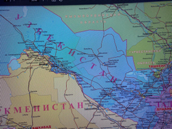 Карта Центральной Азии настенная большая 2025 (бэклит 150 х 230 см)