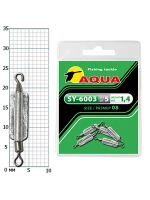 Груз с вертлюгом для рыбалки AQUA SY-6003