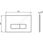 Кнопка для инсталляции хром матовая OLEAS P2 Ideal Standard R0119JG