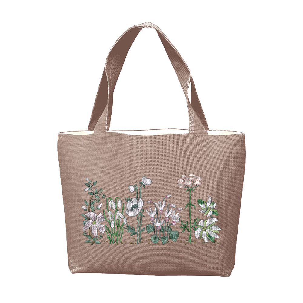 Набор для вышивания нитками Le Bonheur des Dames сумки Handbag White Flowers (Белые цветы), 42х27х9 см Набор для вышивания нитками Le Bonheur des Dames сумки Handbag White Flowers (Белые цветы), 42х27х9 см