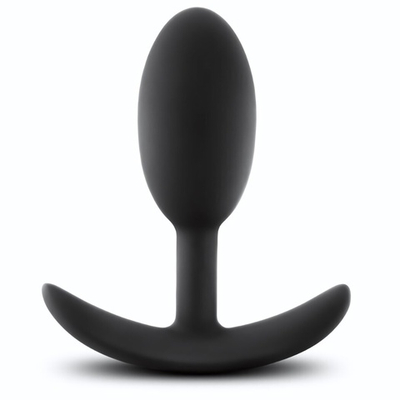 Черная анальная пробка Silicone Vibra Slim Plug Medium - 10,2 см. (Цвет: черный)