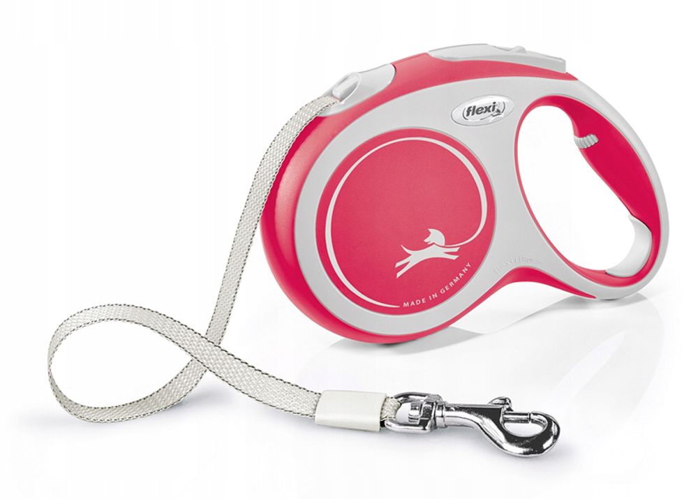 Рулетка FLEXI "New Comfort" красная, XS, 3м/12 кг