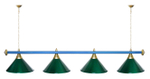 Лампа STARTBILLIARDS 4 пл. (плафоны зеленые,штанга золотая,фурнитура золото)