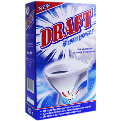 Чистящее средство для унитаза Draft Storm power для удаления донных отложений унитаза 400г