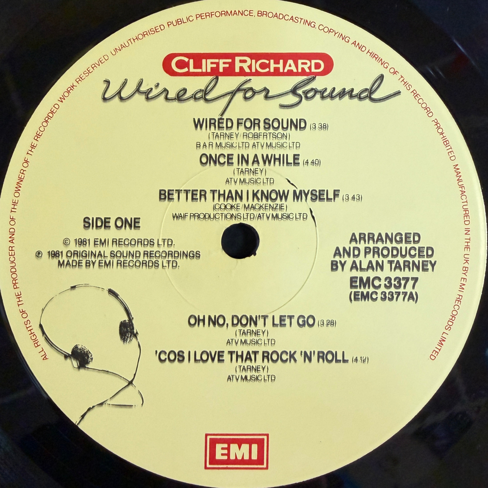 Cliff Richard ‎– Wired For Sound (Англия 1981г.)