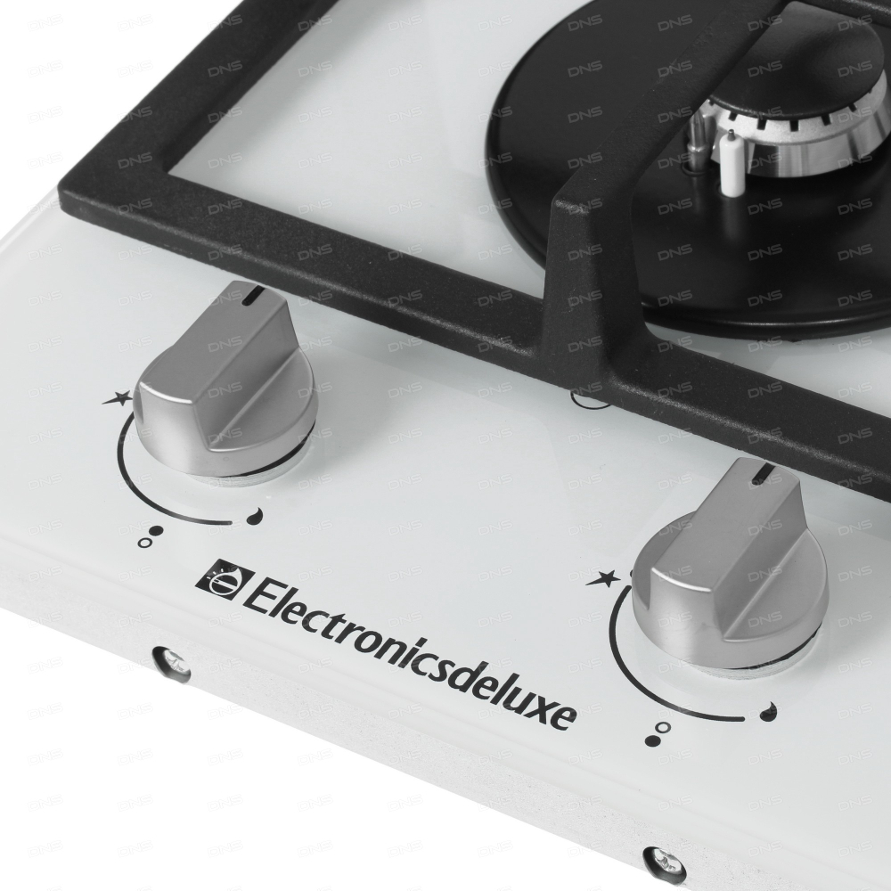 Поверхность варочная  Electronicsdeluxe GG2 400215F-002 (белое стекло, газ/к., 29*51) Россия