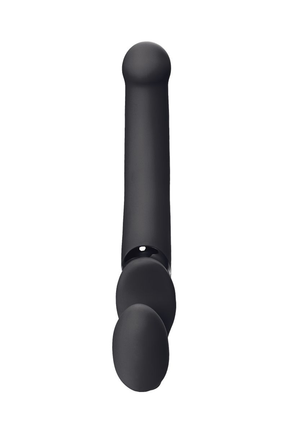 Черный безремневой вибрострапон Silicone Bendable Strap-On - size XL (Цвет: черный)