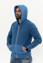 Худи на молнии Bowery NYC Space Wash Blue