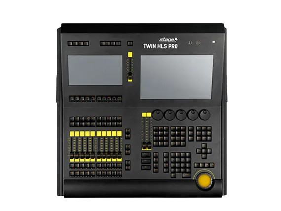 STAGE4 TWIN HLS PRO DMX-пульт (консоль) / 4096 параметров / 2 дисплея / 13 мото-фейдеров / 5 энкодер