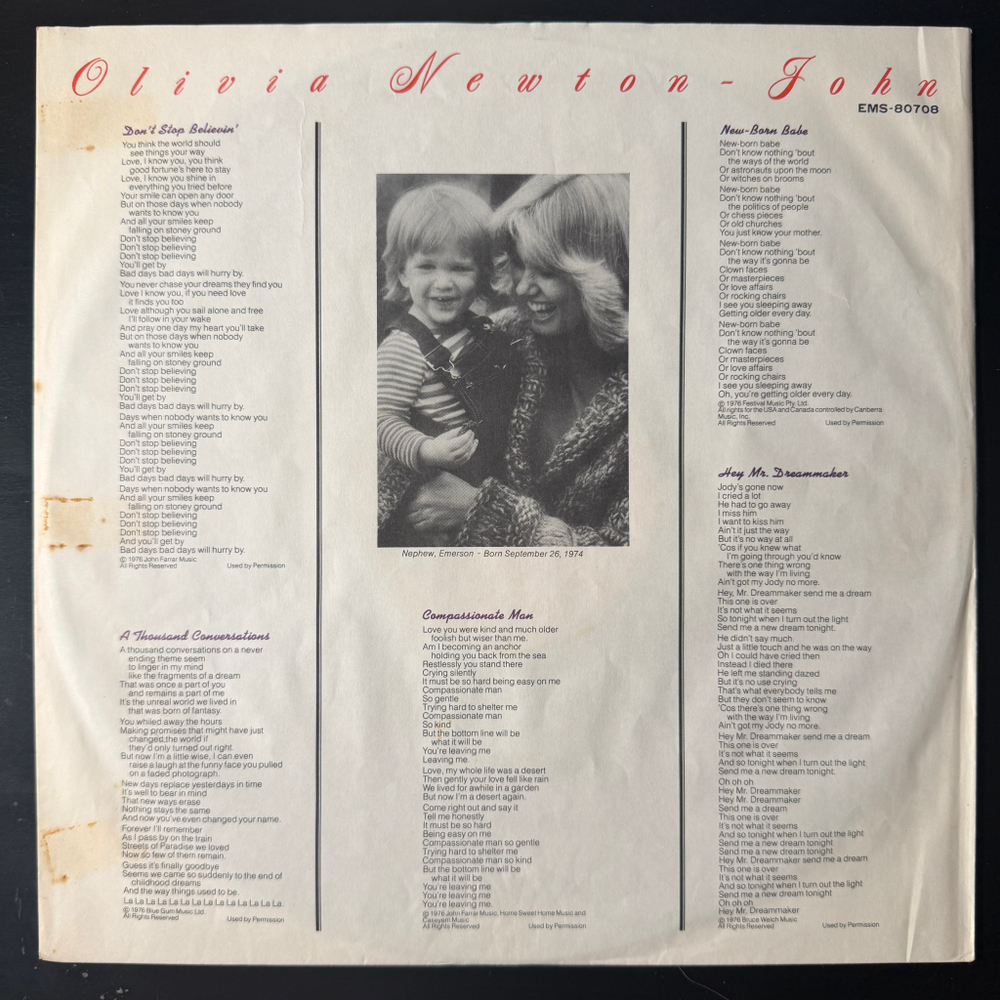 Виниловая пластинка Olivia Newton-John – Don't Stop Believin LP
