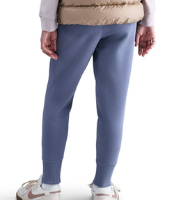 Брюки для девочки теннисные Nike Kids Sportswear Club Fleece High-Waisted Fitted - world indigo/world indigo/white