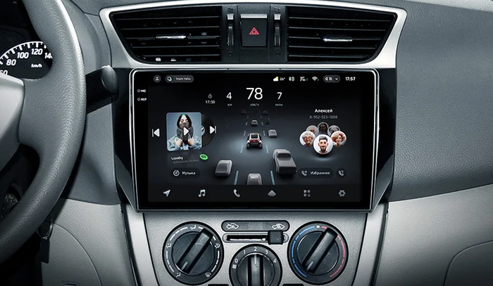 Магнитола для Nissan Sentra/Sylphy B17 2012-2023, Tiida 2015 (рамка глянец) - Teyes CC3-2K-360 на Android 10, Быстрая, 2K QLED, CarPlay, 4G SIM-слот, 4 камеры в комплекте