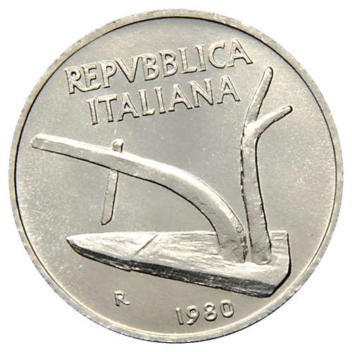 10 лир. Италия. 1980 год. AU-UNC