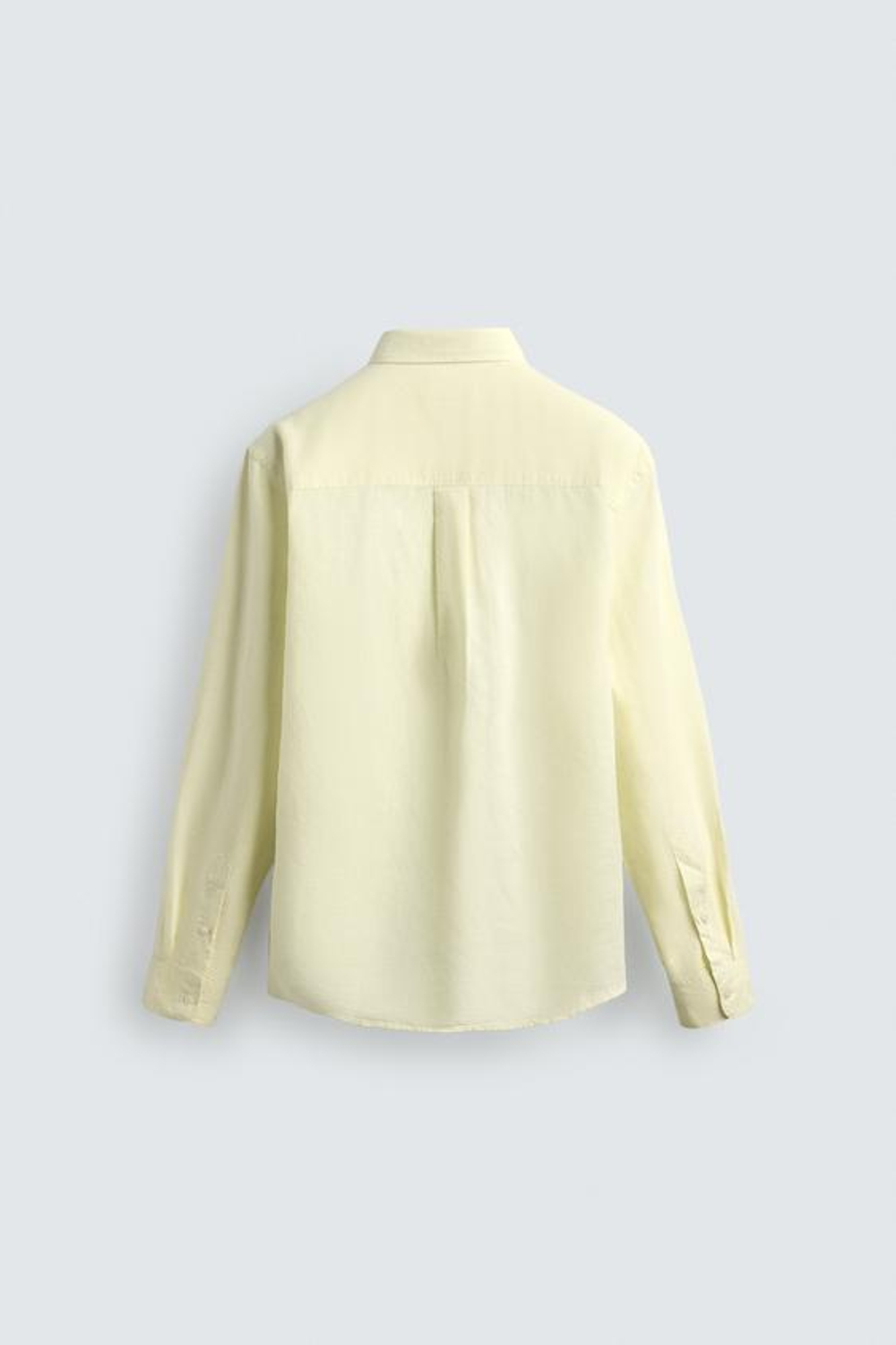 ZARА РУБАШКА REGULAR FIT ИЗ ЛЬНА И ХЛОПКА, ЖЕЛТЫЙ