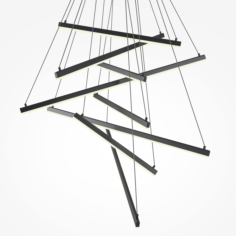 Подвесная светодиодная люстра Maytoni Line MOD016PL-L96BK
