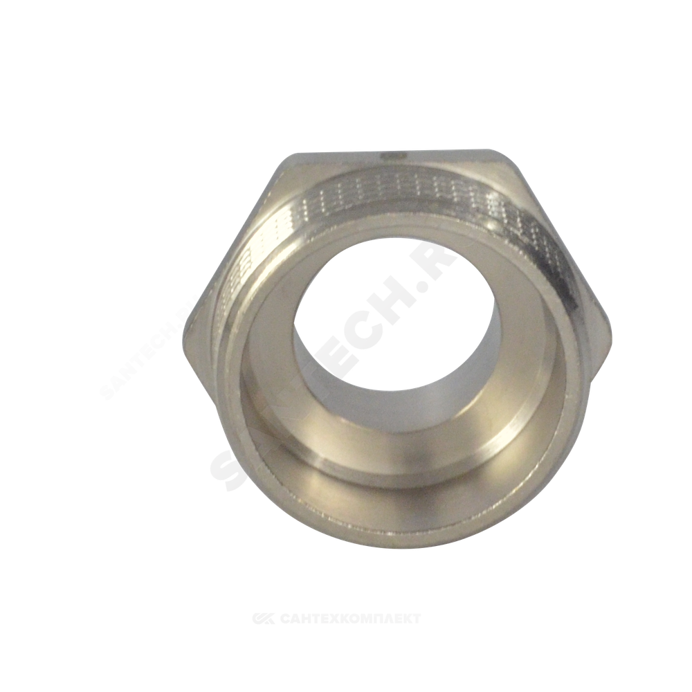 Ниппель латунь никель переходной Ду 40х32 (1 1/2"х1 1/4") НР SantechSystems