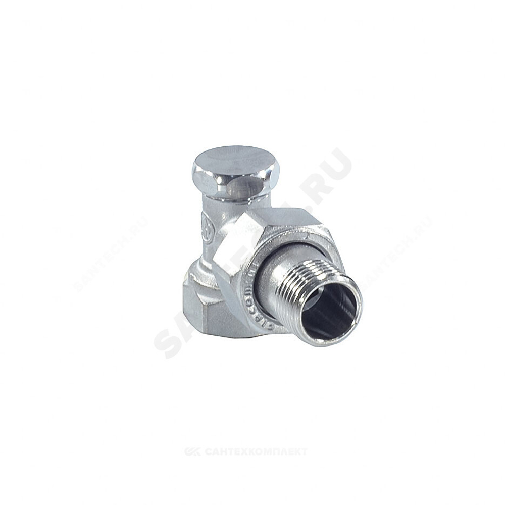 Клапан запорный Ду 20 Ру16 ВР угловой штуцер без уплотнения R16D2 Giacomini R16DX004