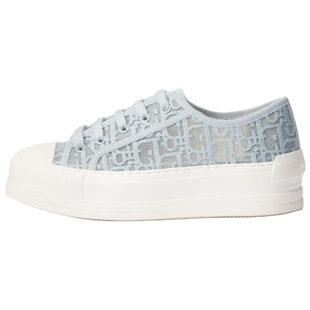DIOR Walk"n"Dior Low top Canvas Shoes Women"s Sky Blue