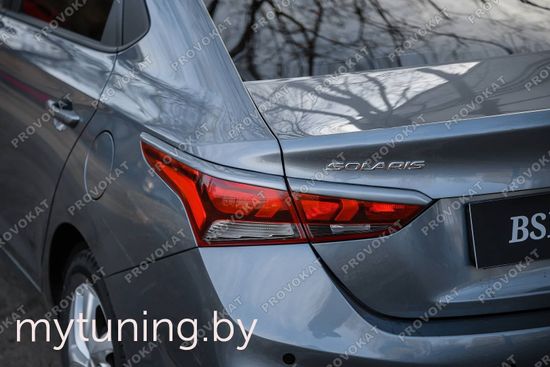 Реснички на задние фонари для Hyundai Solaris II