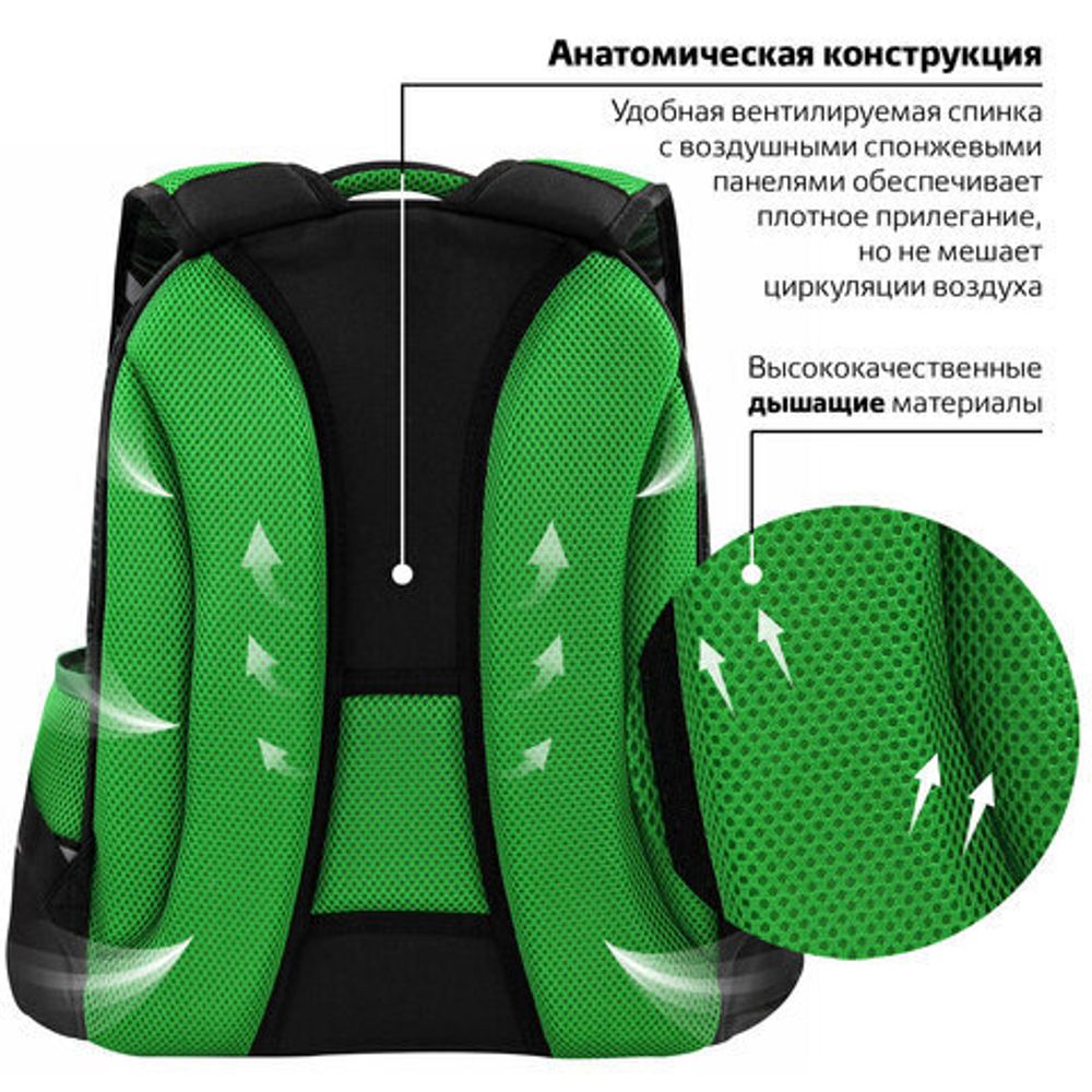 Ранец ЮНЛАНДИЯ LIGHT, 2 отделения, "Stay wild", 38х29х16 см, 270609