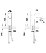 Смеситель для умывальника монолитный LEMARK plus FACTOR – LM1606C
