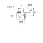 Соединение P D32-06 ORFS 1.11/16 - ORFS 9/16
