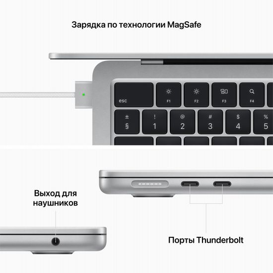 Apple MacBook Air 13.6" 2022 M2(8c CPU, 10c GPU) 8GB 1TB "полуночный черный"