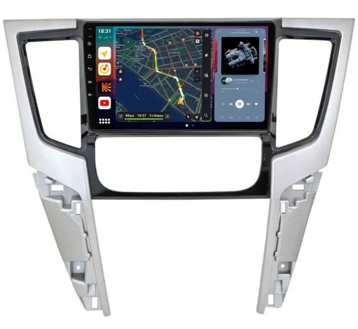 Магнитола для Mitsubishi L200 2019-2024 (правый руль, климат) - Kuberg SF-9308-IJ Android 10, 4G SIM-слот
