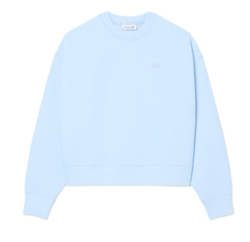 Damska bluza tenisowa Lacoste Oversized Double Face Jersey - sugared blue