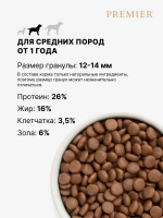 Сухой корм для взрослых собак Premier Dog Adult Medium средних пород с чувствительной кожей и шерстью лосось к с индейкой 3кг