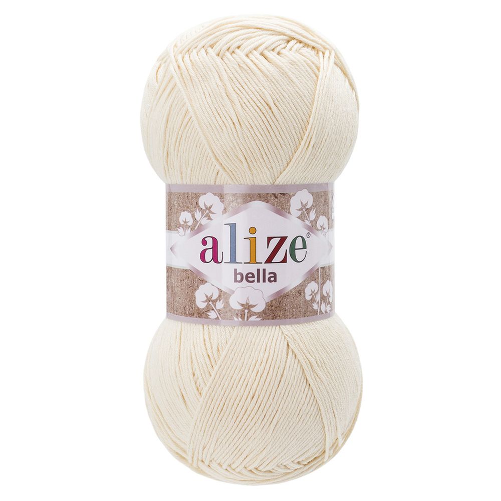 Пряжа Alize (Ализе) Bella 100 / уп.5 мот. по 100 г, 360м, 1 молочный