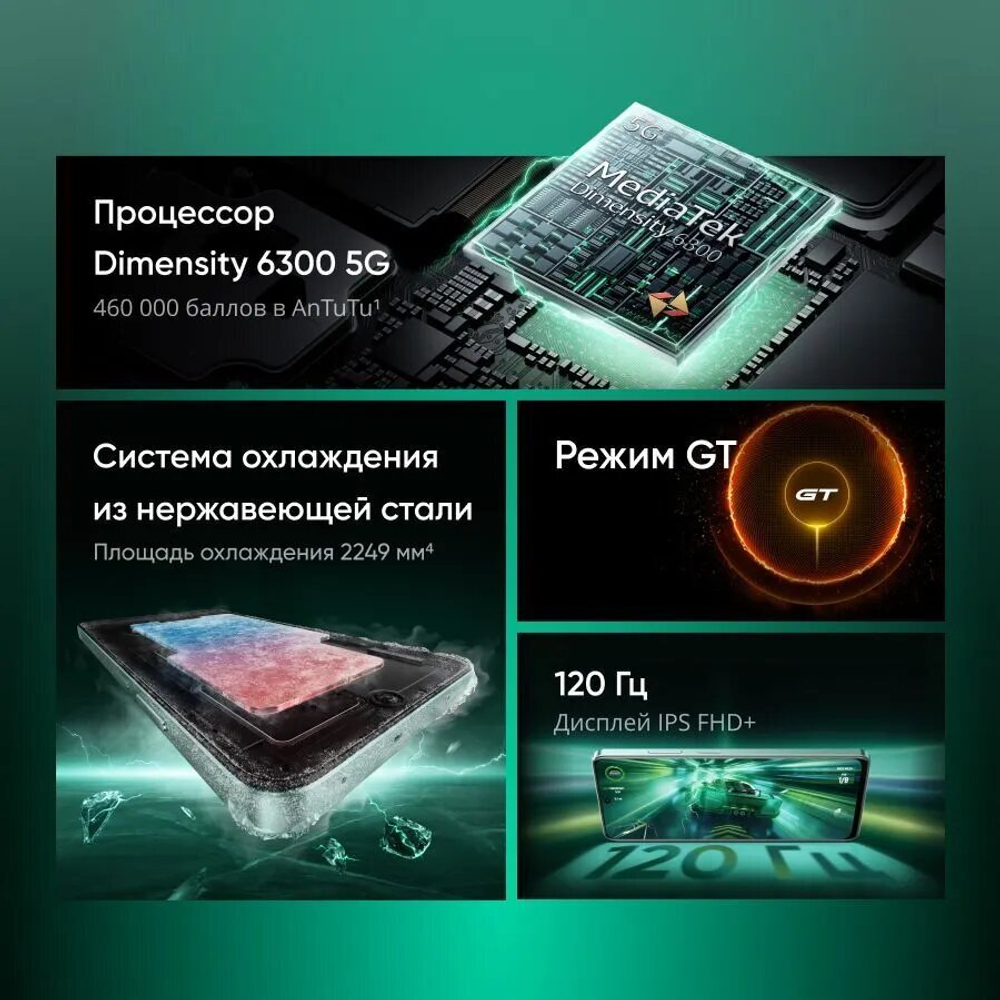 Смартфон Realme 13 5G 12/256GB, Ростест, Android 14, Dark Purple