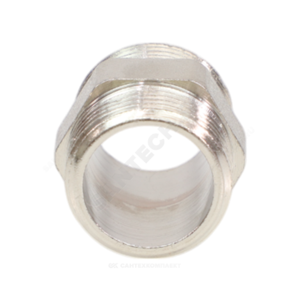 Ниппель латунь никель Ду 20 (3/4") НР VALFEX VF.582.N.034