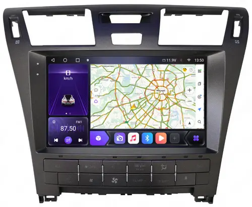 Магнитола для Lexus LS460 2006-2009 (до рестайлинга, рамка 10) - Kuberg SF-1303-1 QLed, Android 12, Быстрая, CarPlay, 4G SIM-слот