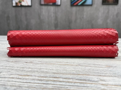 Кожа питона цв. Красный / Praga Red, толщ. 0,8-1,0 мм