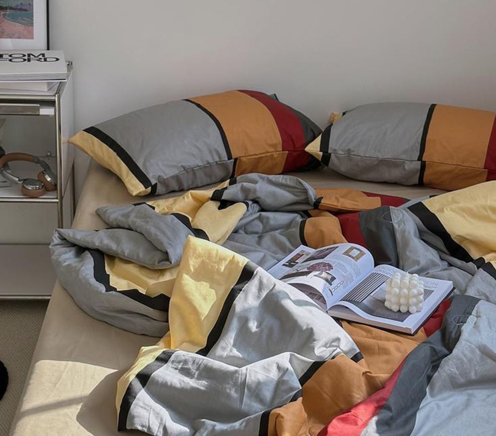 ZEPHYR HOME Одеяло летнее 200х230 Полуторка Сатин Серый с оранжевым
