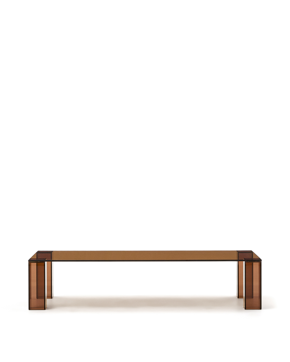 Журнальный столик Adularia из стекла коричневого цвета 140 x 60