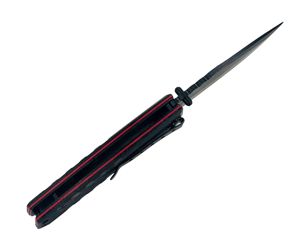 Карманный складной нож Т-34, AUS8 black matt titanium, 323-487401