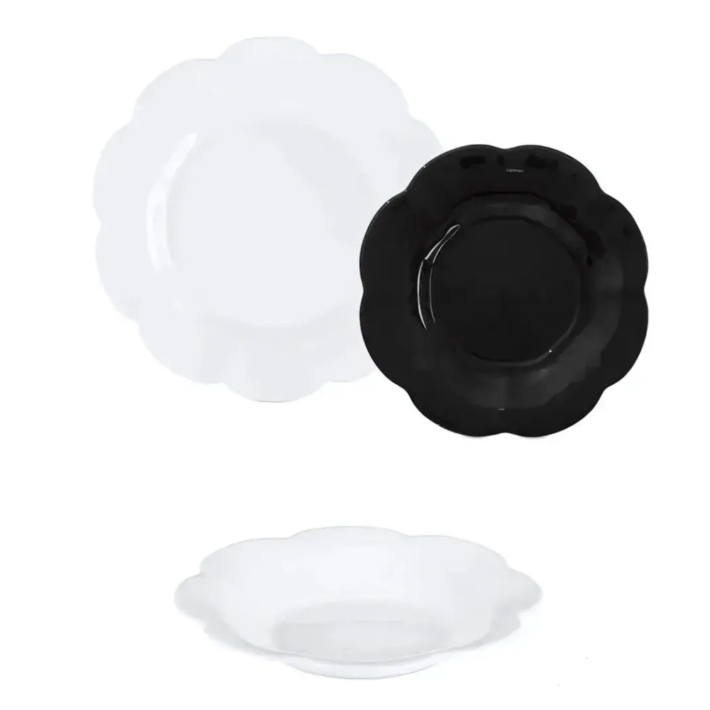 Набор столовой посуды 18 предметов «FLORE OPAL&BLACK» V0400