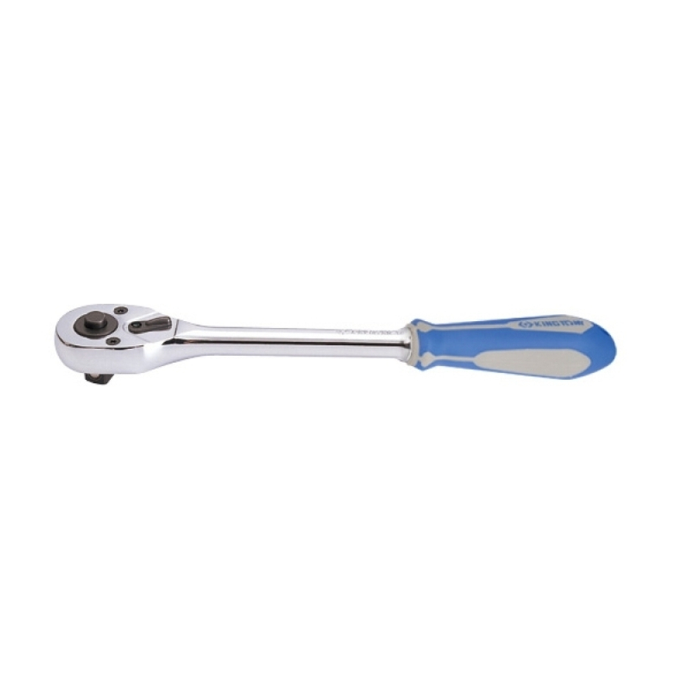KING TONY (4762-10G) Трещотка 1/2", 250 мм, 32 зубца, флажковая с кнопкой