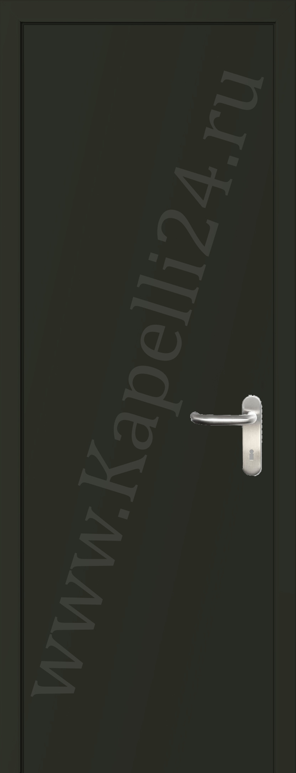 Дверь влагостойкая пластиковая KAPELLI multicolor ДГ RAL 6008 Коричнево-зеленый + коробка