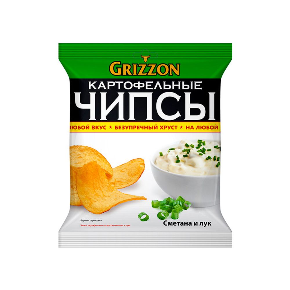 Чипсы "ГРИЗЗОН" сметана и лук 50 гр
