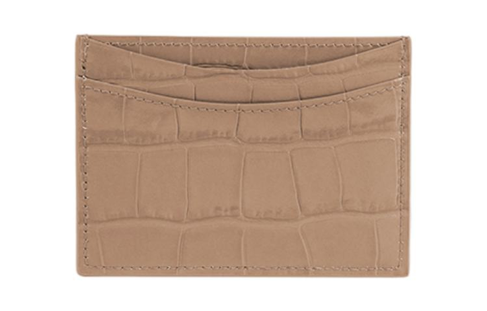 Balenciaga Hourglass Cow Leather Card Holder Card Holder Regular Women"s Khaki