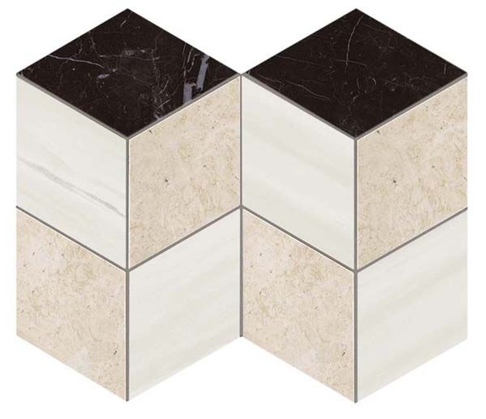 Мозаика Керамогранит Marvel Stone Mosaico Esagono Geo Warm LAPP.