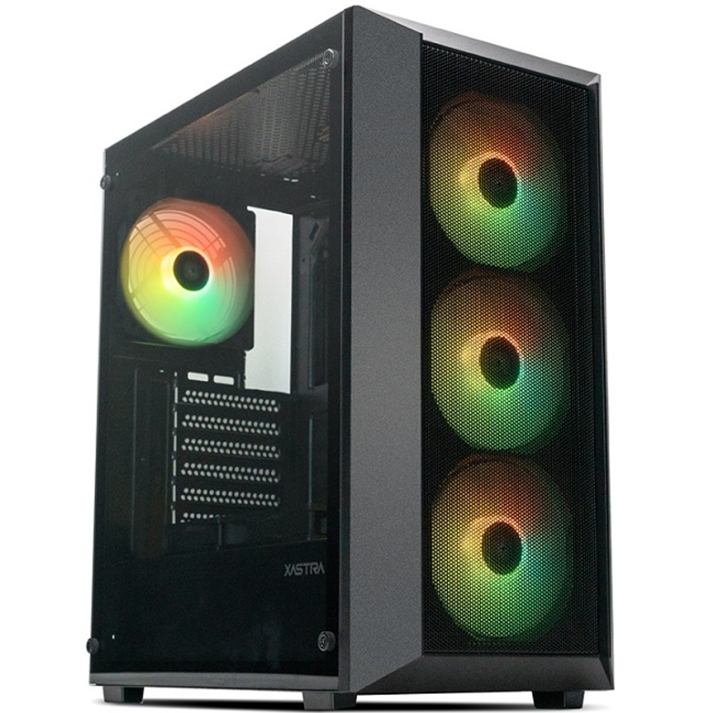 Корпус Midi-Tower XASTRA A406 ARGB TG Mesh, черный (A406-4FC12A)