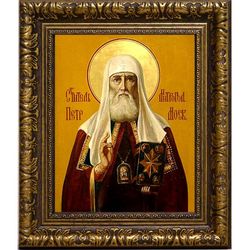 Петр Митрополит Московский Святитель. Икона на холсте