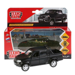 Модель ин. мет. "UAZ PICKUP" матовый черный 12см, открыв. двери, в коробка PICKUP-BE (Технопарк)