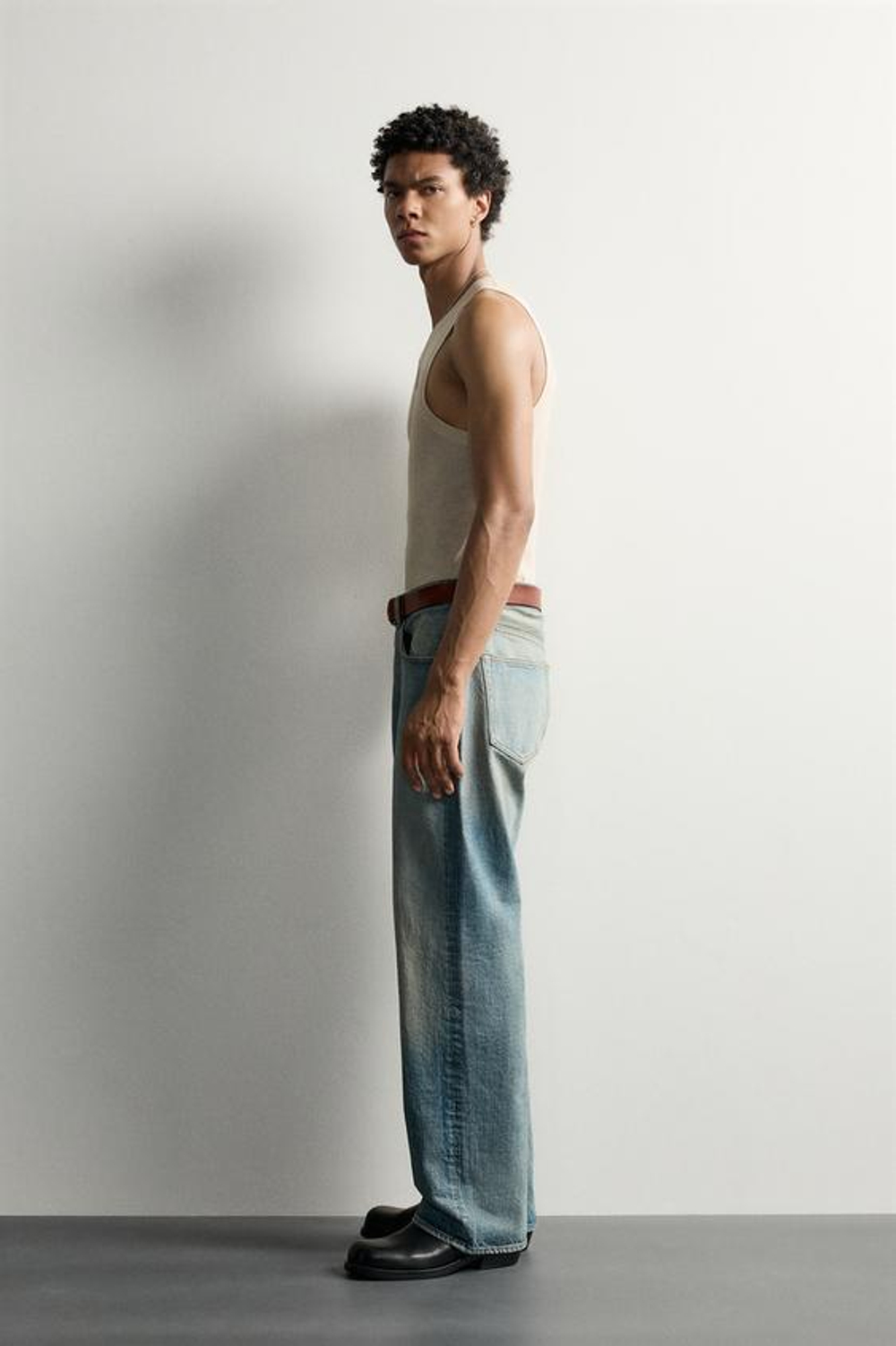 ZARA ДЖИНСЫ LOOSE FIT, СИНИЙ