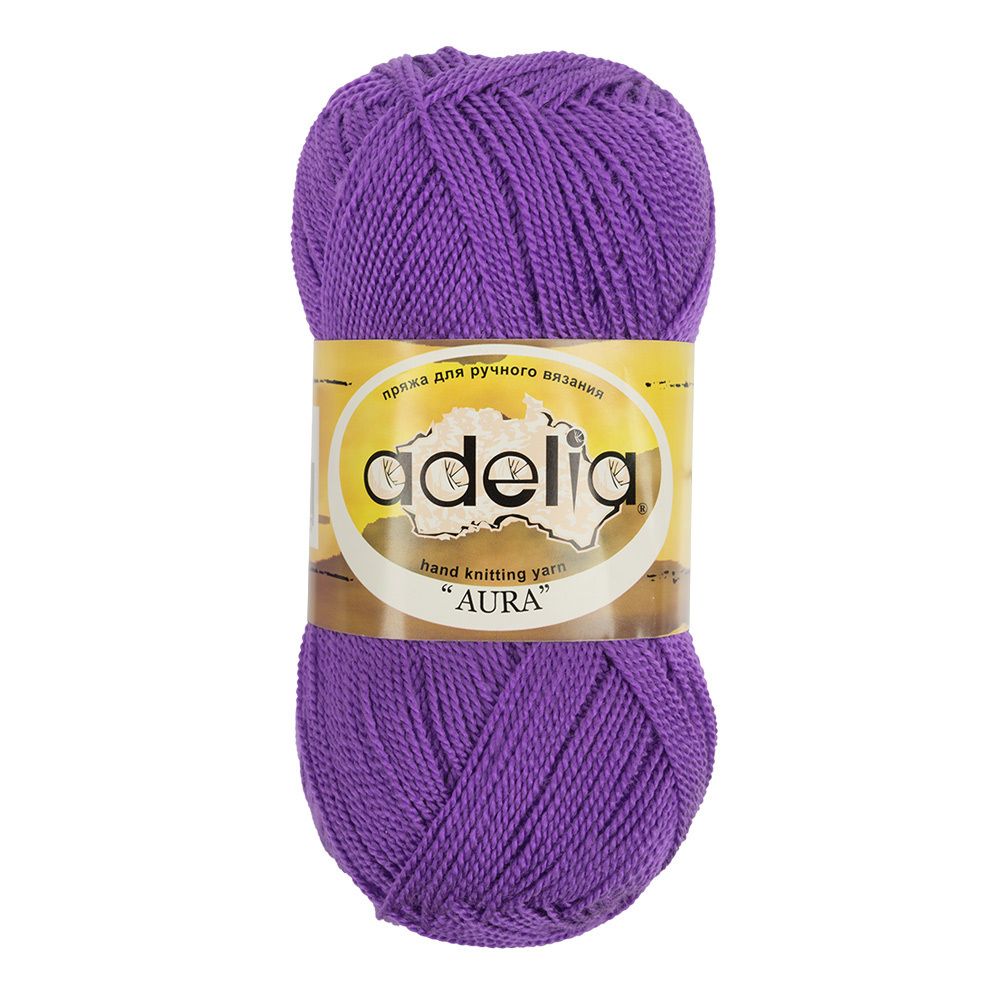 Пряжа Adelia Aura / уп.10 мот. по 50г, 250м, 069 сиреневый Пряжа Adelia Aura / уп.10 мот. по 50г, 250м, 069 сиреневый